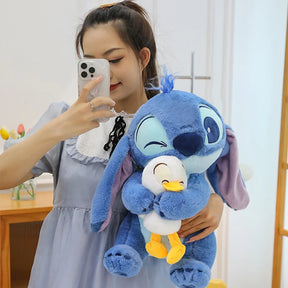 **30CM Kawaii Stitch Anime Figure Doll Cute Cartoon Sofa Pillow Appease Toy Fashion Bedroom Decoration Christmas Gift For Friend