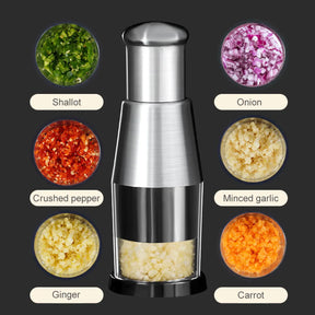 Manual Garlic Masher Stainless Steel Pressed Garlic Chopper Mincer Chopping Garlic Tool Ginger Chili Onion Salad Kitchen Gadgets