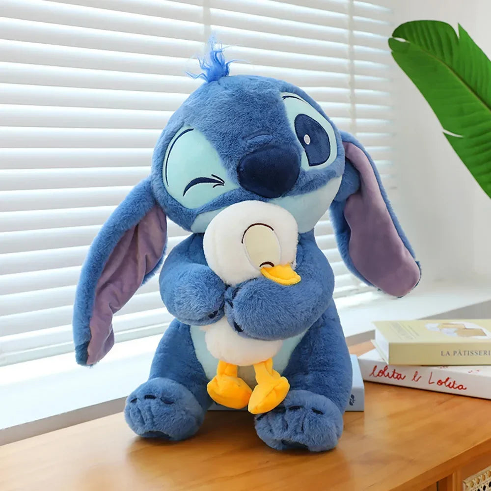 **30CM Kawaii Stitch Anime Figure Doll Cute Cartoon Sofa Pillow Appease Toy Fashion Bedroom Decoration Christmas Gift For Friend
