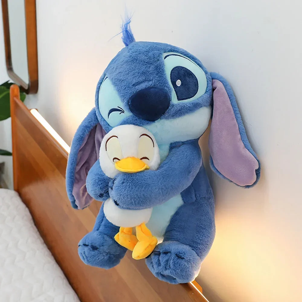 **30CM Kawaii Stitch Anime Figure Doll Cute Cartoon Sofa Pillow Appease Toy Fashion Bedroom Decoration Christmas Gift For Friend